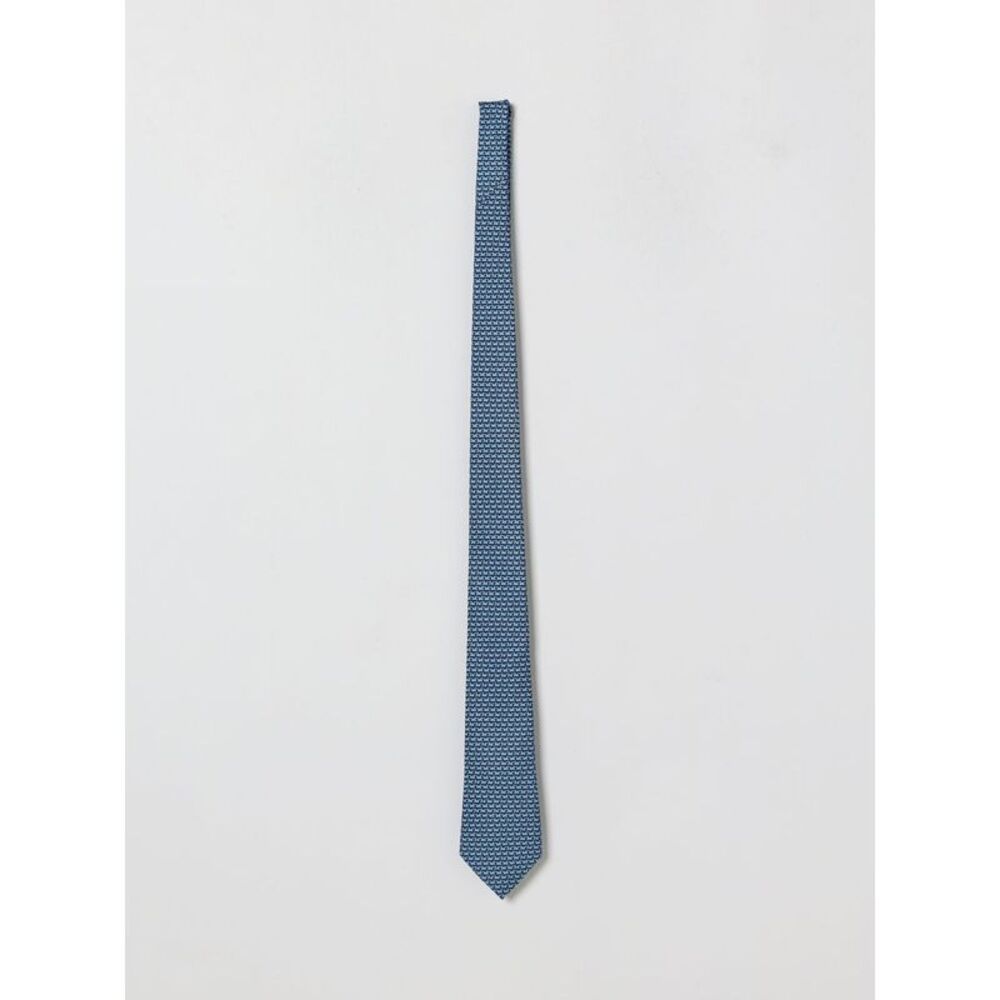 Zegna Men Zegna Printed Silk Tie